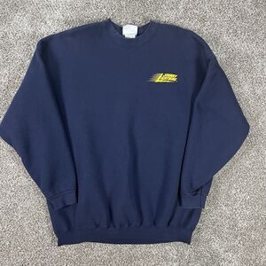 Vintage 90s Johnny Lightning Spellout Crewneck Sweatshirt Size XXL Toy Cars Vtg